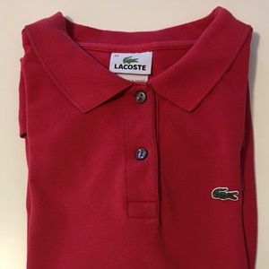 Lacoste Women’s Red Polo Size 44